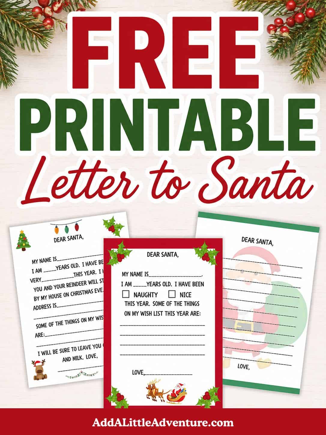 Free Printable Letter to Santa