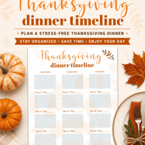 Free Printable Thanksgiving Dinner Timeline
