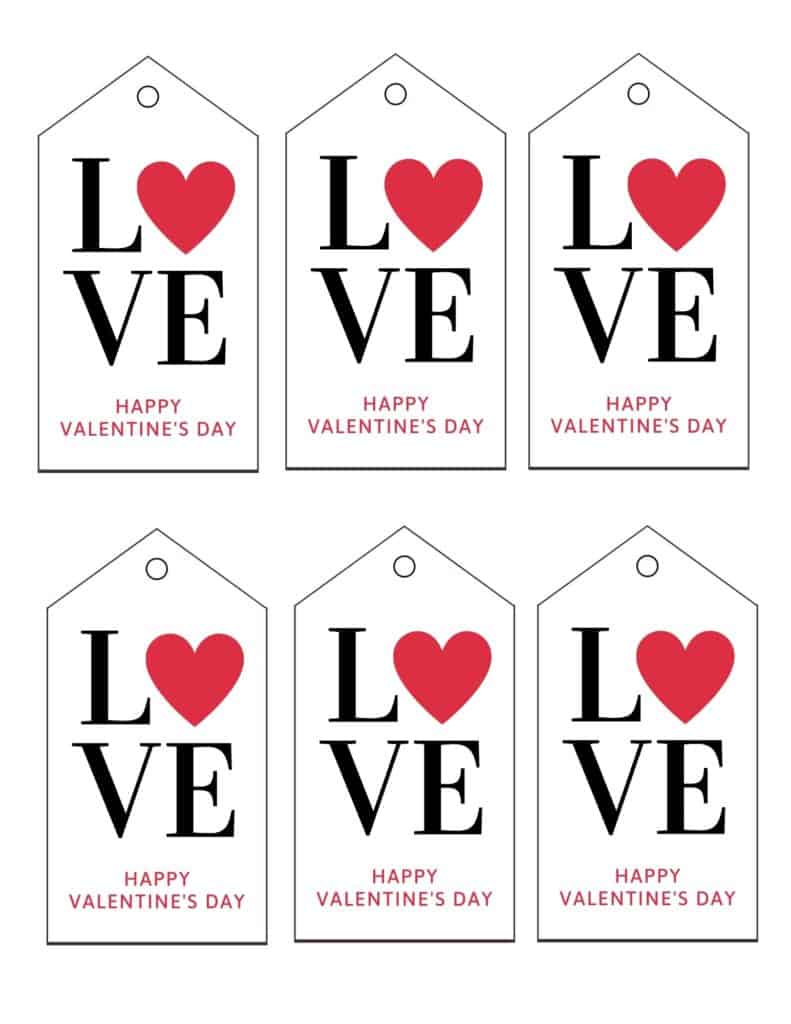 Happy Valentine's Day Gift Tags