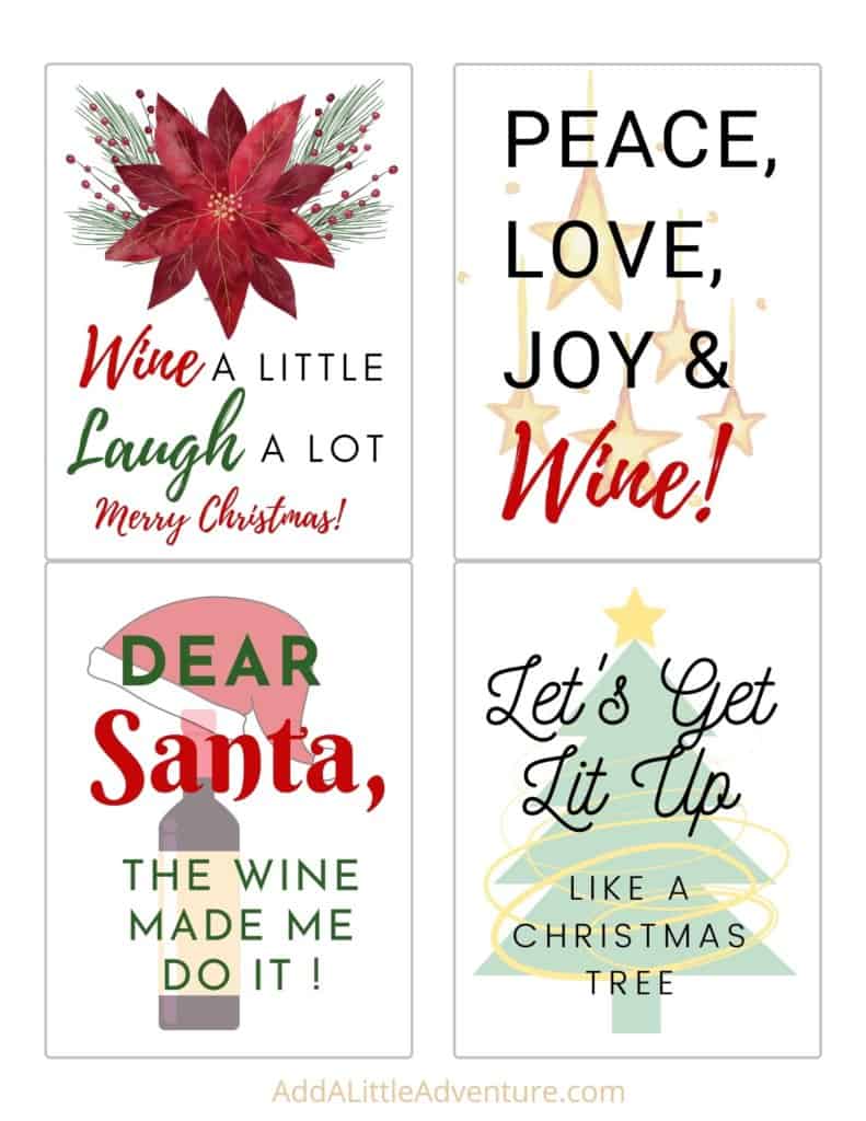  Christmas Wine Bottle Labels - Funny Designs