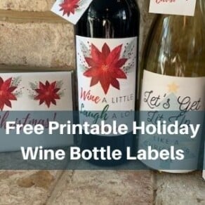 holiday wine labels
