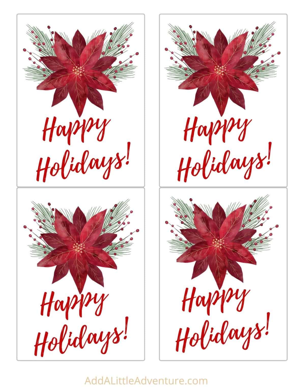 Free Printable Holiday Wine Bottle Labels - Add A Little Adventure