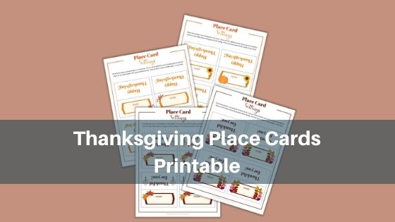 Thanksgiving Place Cards Printable