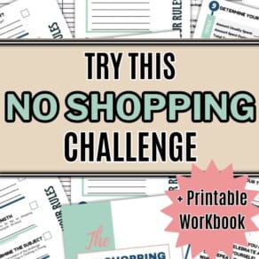 Try This No Shopping Challenge + Printable Workbook