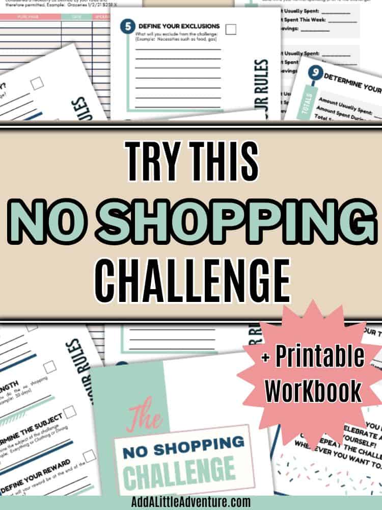 Try This No Shopping Challenge + Printable Workbook