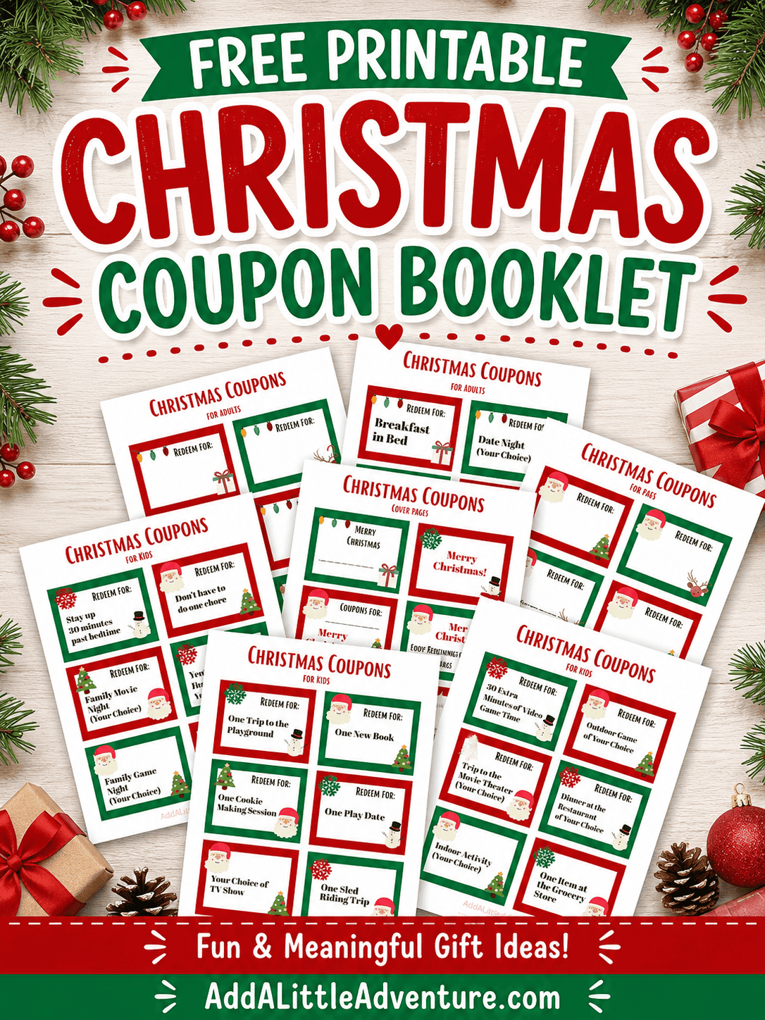 Free Printable Christmas Coupon Booklet