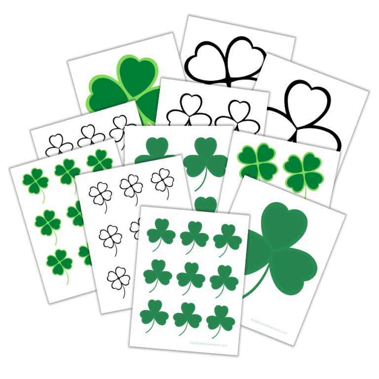 12 Free Printable Shamrock and Four-Leaf Clover Templates