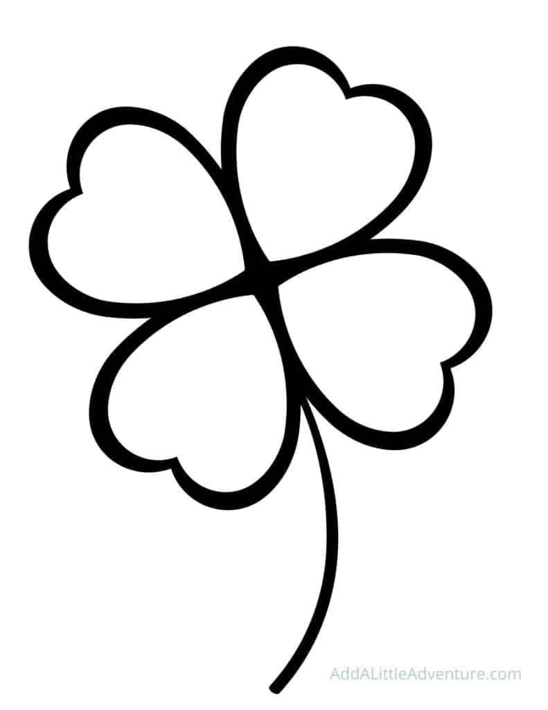 Four Leaf Clover Outline Printable Printable World Holiday