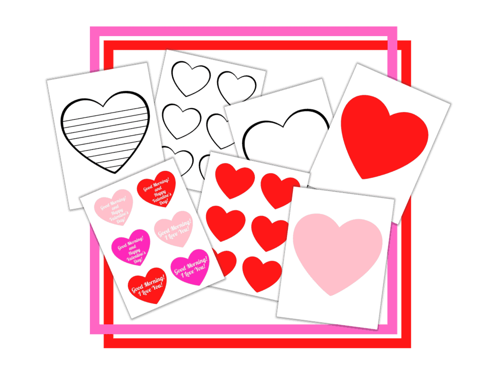 heart templates and heart outlines