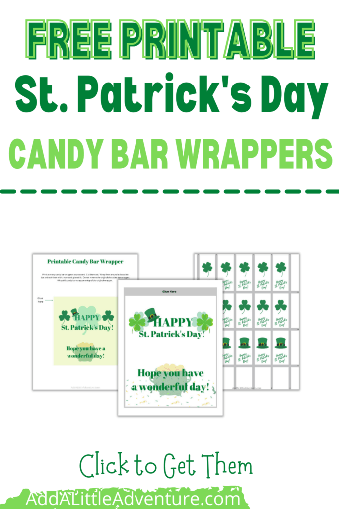 Free Printable St. Patrick's Day Candy Bar Wrappers