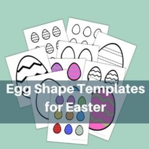 Egg Shape Templates for Easter