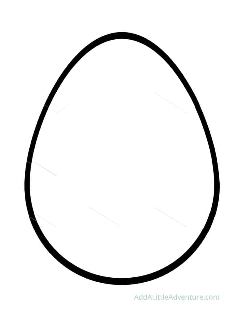 large Easter egg outline