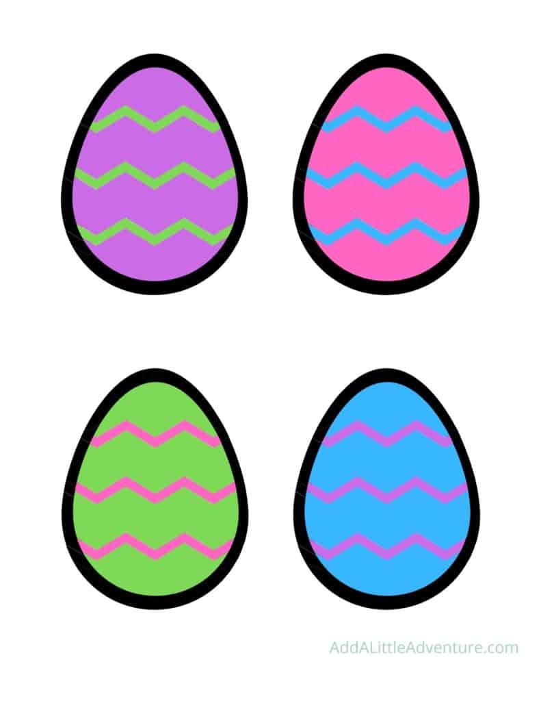 Medium Colorful Easter Egg Templates