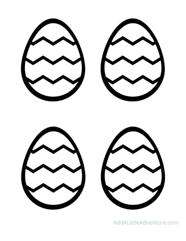 Medium Easter Egg Outlines