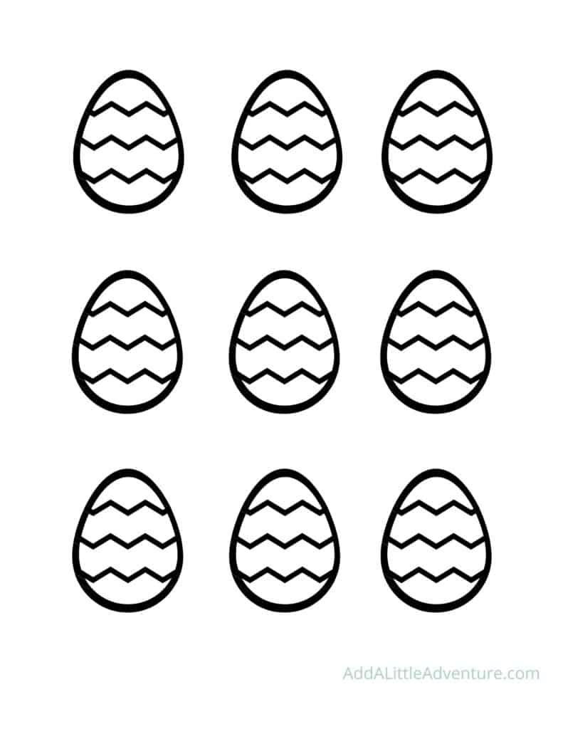 Small Easter Egg Outlines