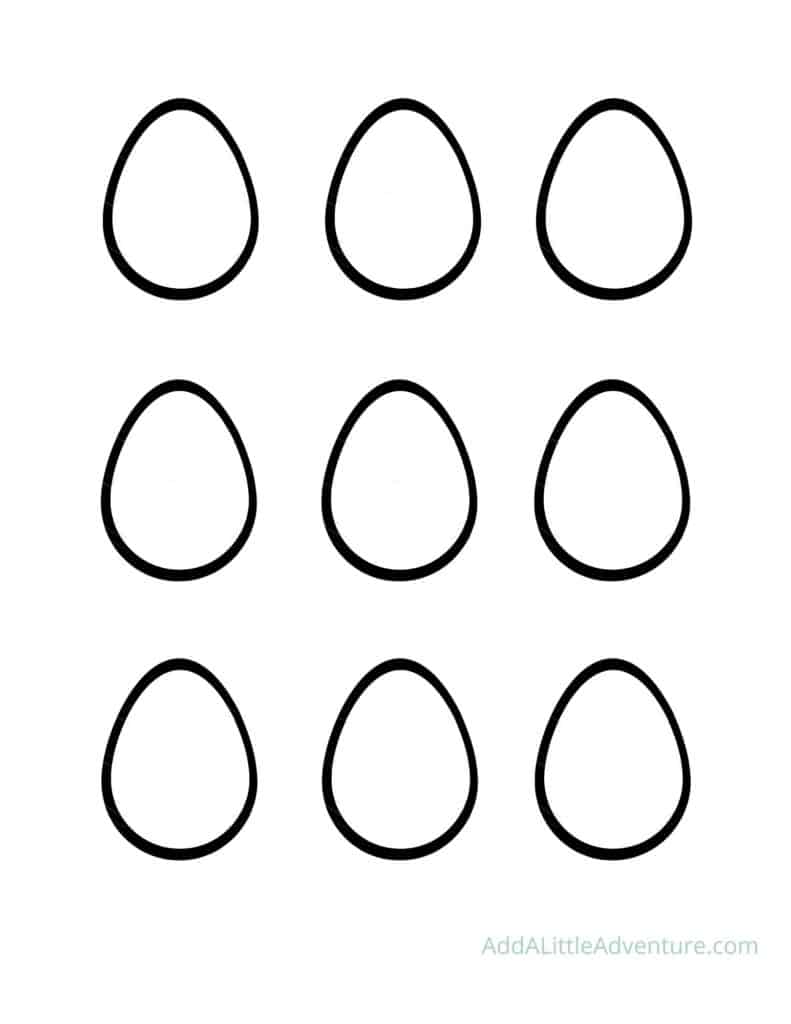 Small Egg Shape Outlines