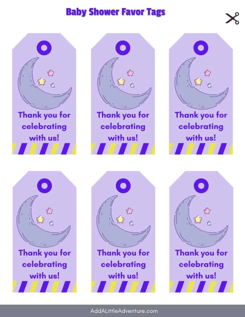 Baby Shower Tags - Design 2