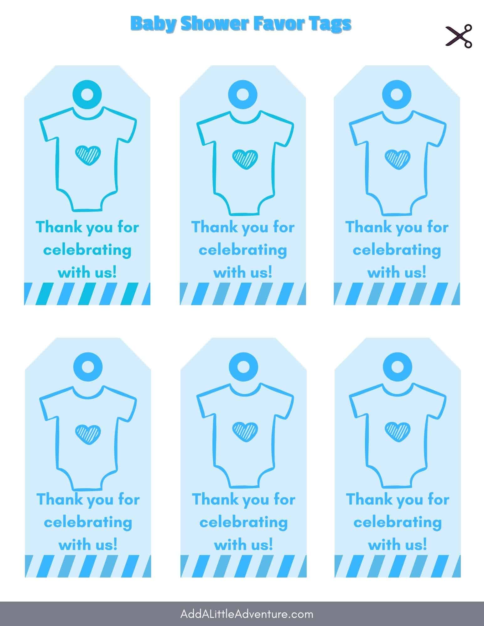 Baby Shower Favor Tags - Free Printables - Add A Little Adventure