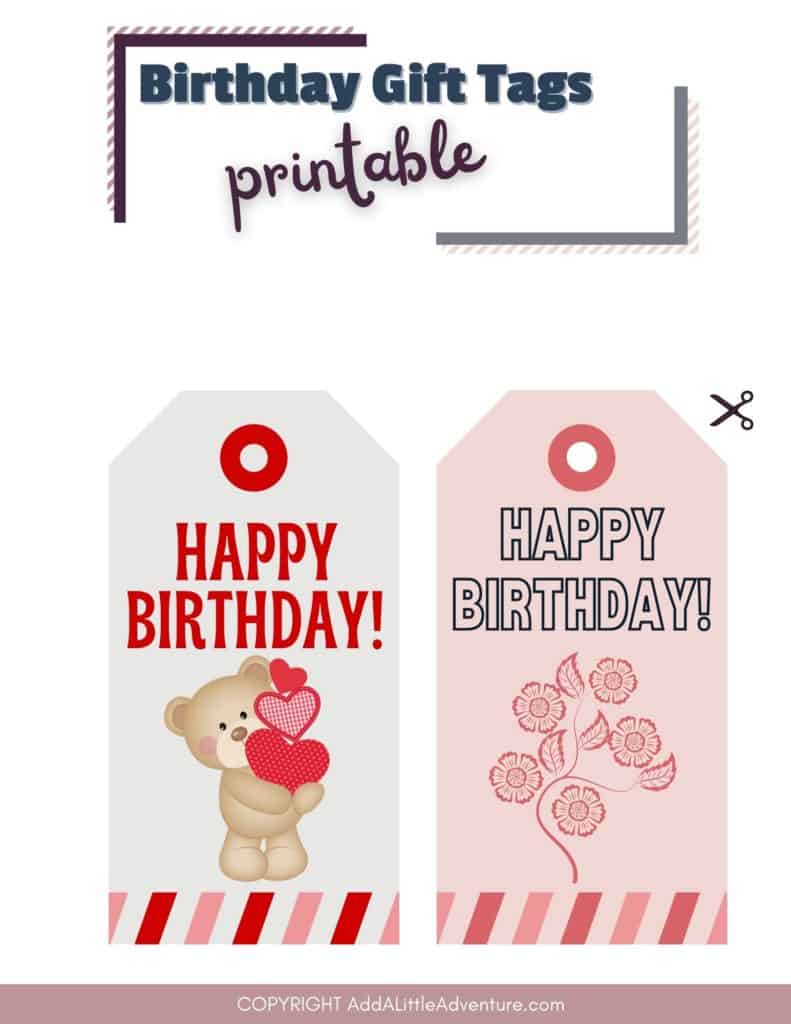 Birthday Gift Tags - Page 1