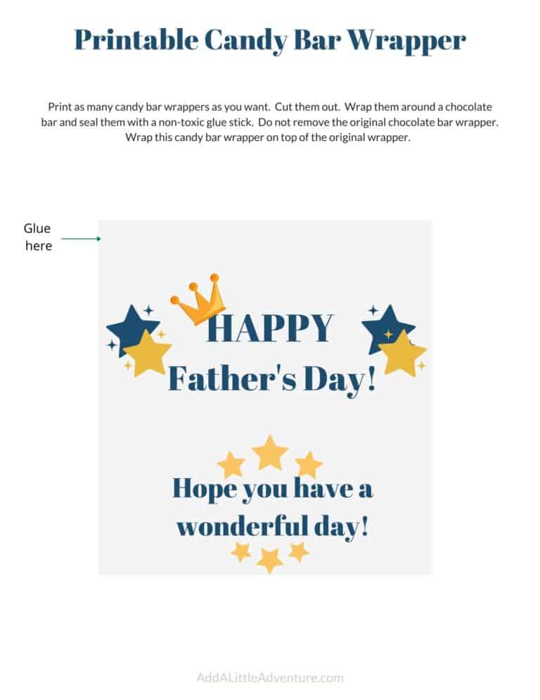 Father's Day Candy Bar Wrappers - Free Printables