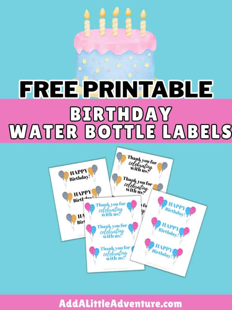 Free Printable Birthday Water Bottle Labels