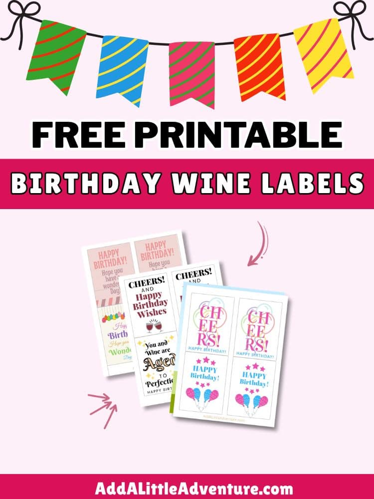 Free Printable Birthday Wine Labels