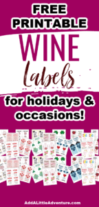 Printable Wine Labels - Add A Little Adventure