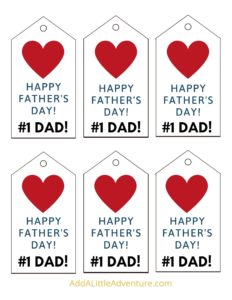Father's Day Gift Tags - Free Printables - Add A Little Adventure