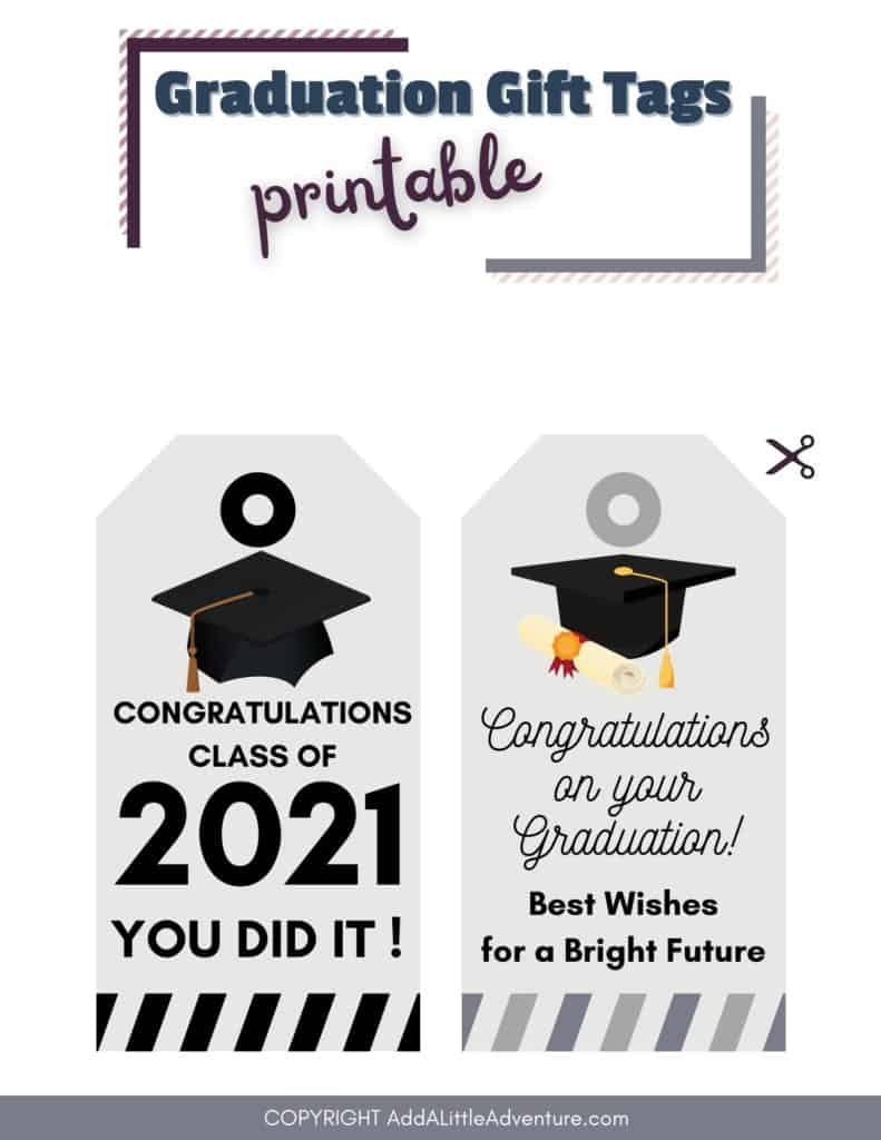 Graduation Tags Printable - Add a Little Adventure With Graduation Labels Template Free