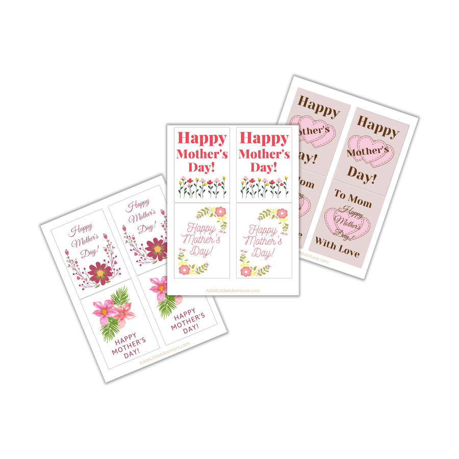 Mother's Day Wine Labels Mockup