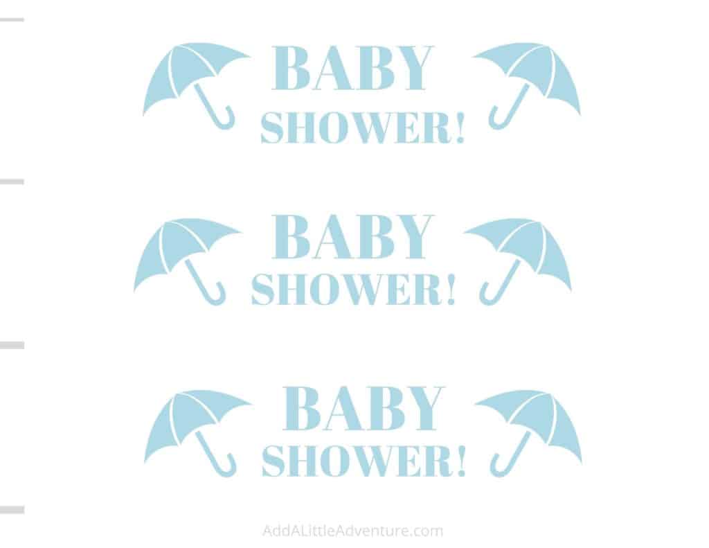 Free Printable Baby Shower Water Bottle Labels - Blue