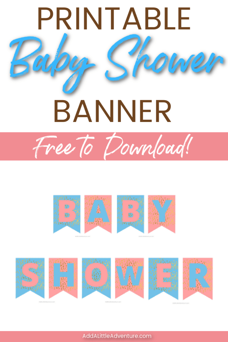 Baby Shower Banner - Free Printable - Add A Little Adventure
