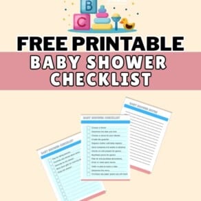 Free Printable Baby Shower Checklist