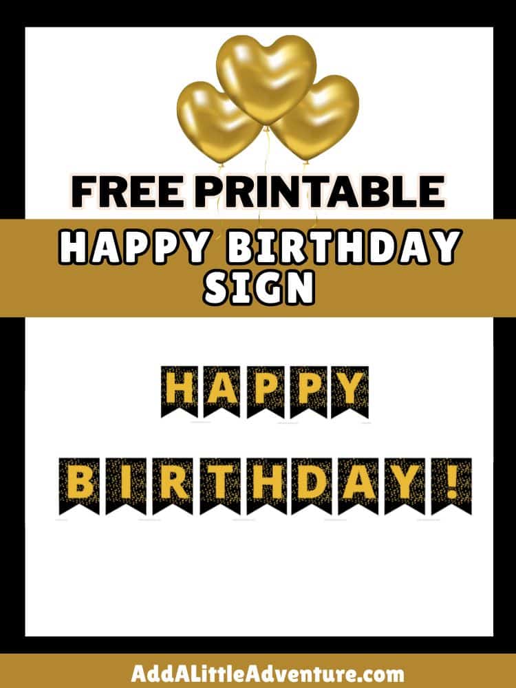 Free Printable Happy Birthday Sign Printable