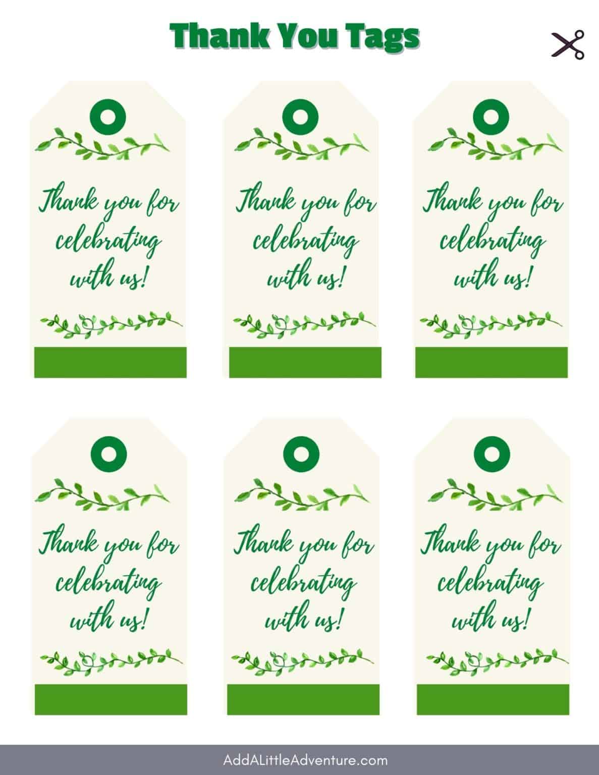 Printable Thank You Tags - Add A Little Adventure