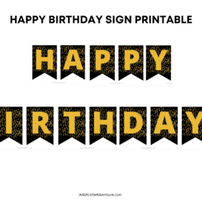 Happy Birthday Sign Printable Mockup