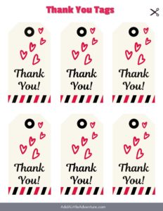 Printable Thank You Tags - Add A Little Adventure