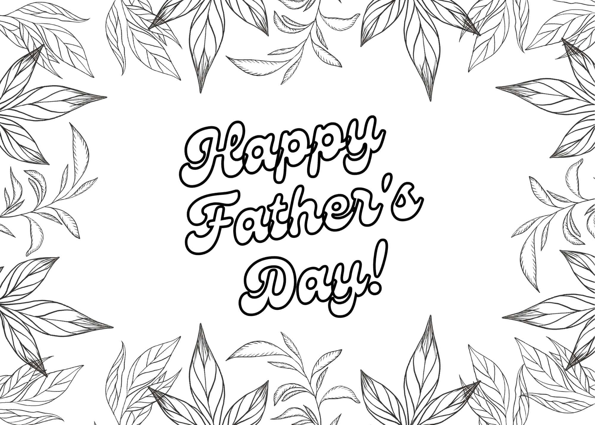 Printable Father's Day Cards to Color - Add A Little Adventure