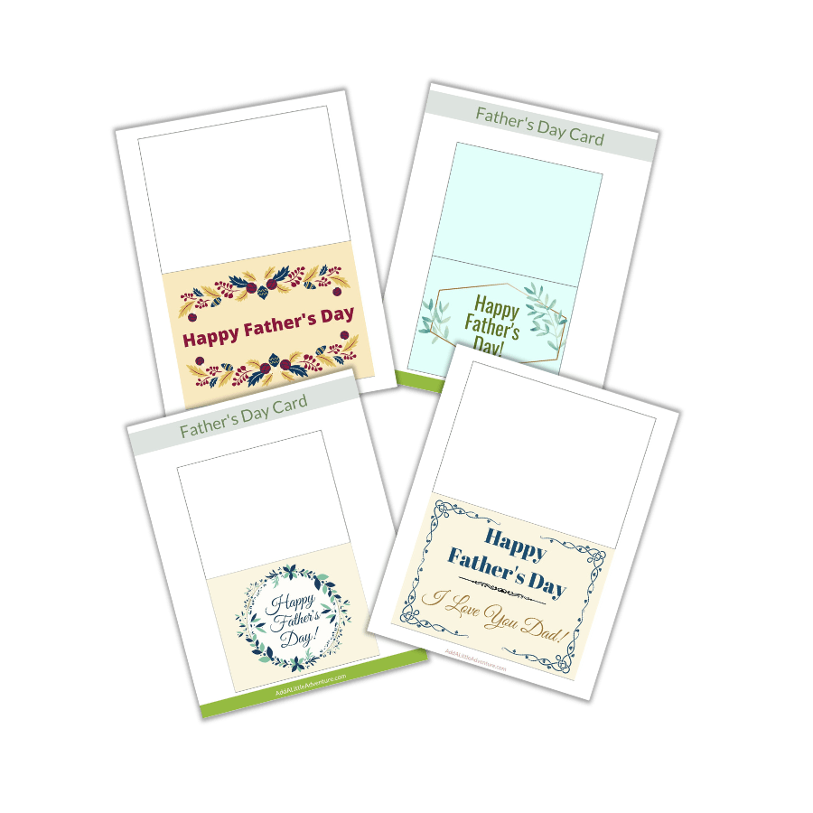 Printable Father's Day Cards Mockup