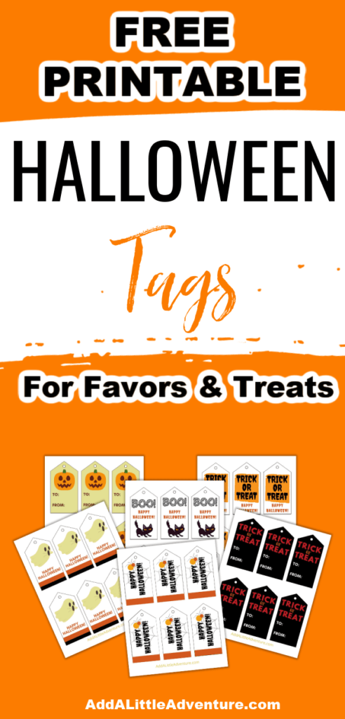 Free Printable Halloween Tags for Favors and Treats