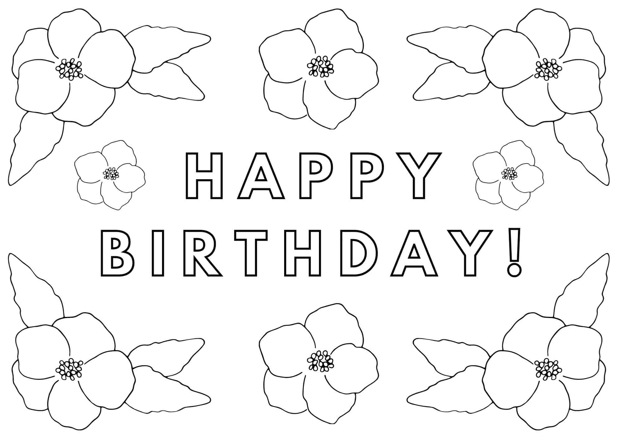 Happy Birthday Coloring Cards - Add a Little Adventure