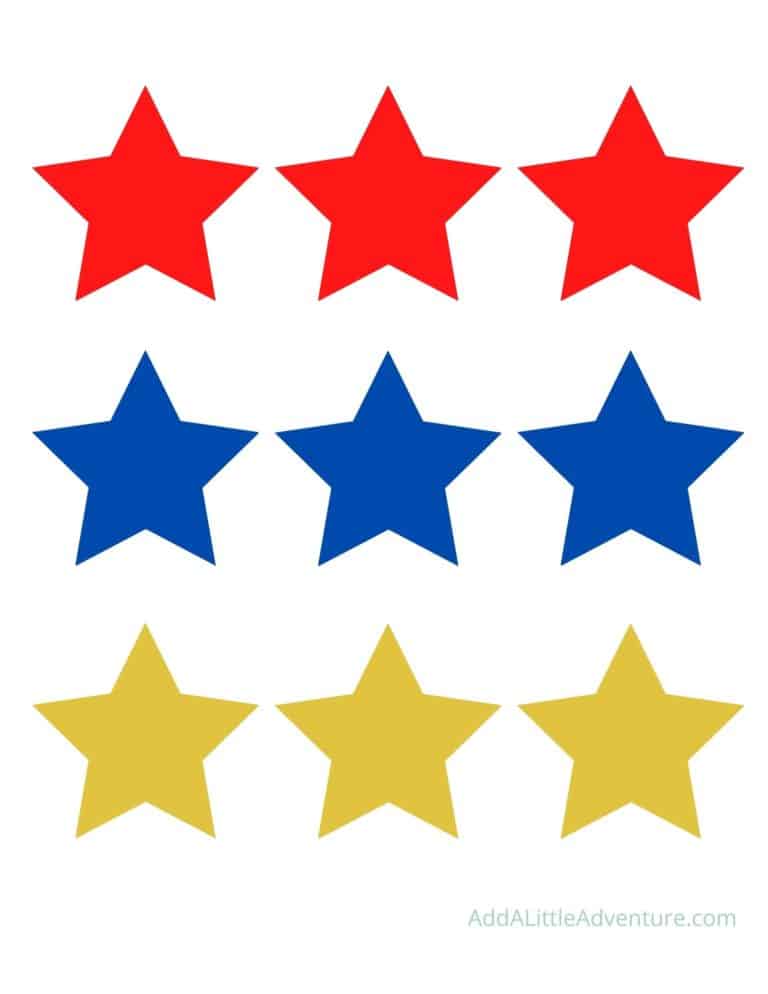 Star Templates - Small, Medium, and Large - Add A Little Adventure