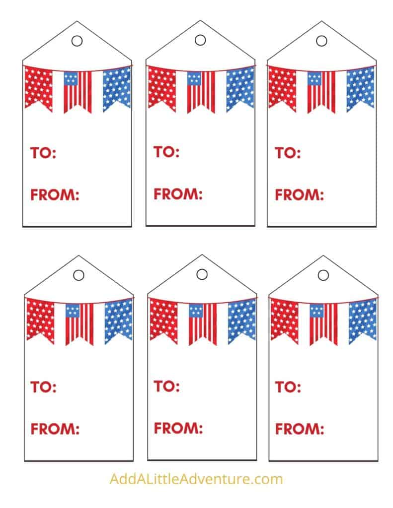4th of July treat tags - Design 2