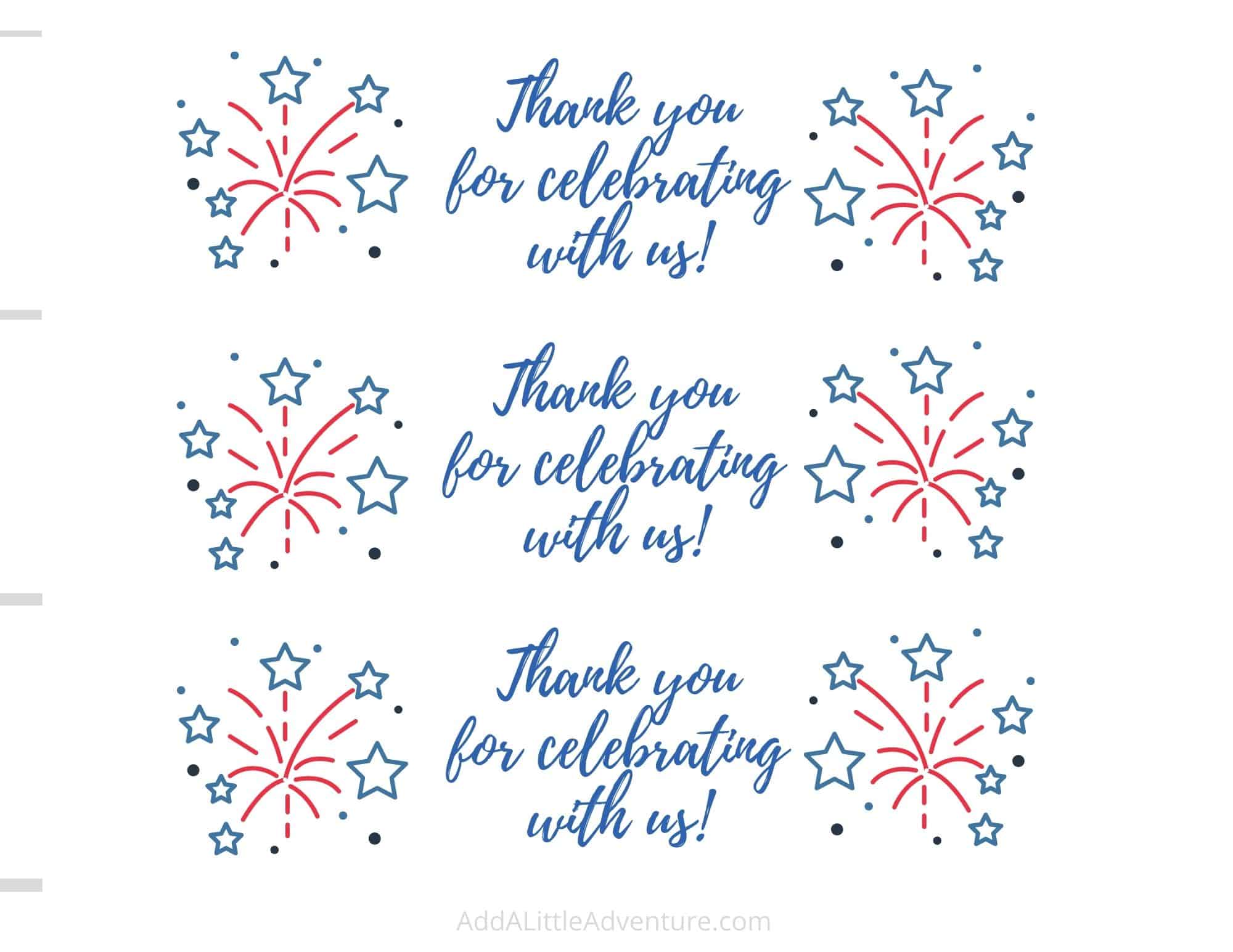 4th of July Water Bottle Labels - Free Printables - Add A Little Adventure