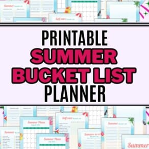 Printable Summer Bucket List Planner