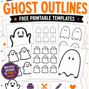 Cute Ghost Outlines - Free Printable Templates