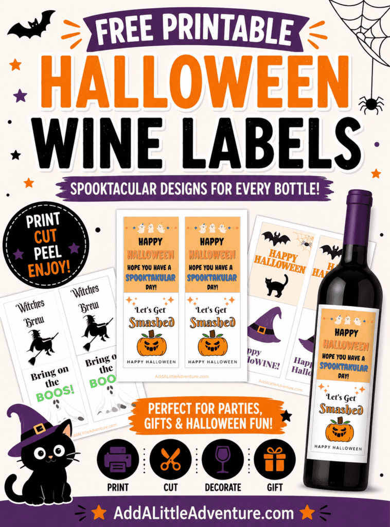 Free Printable Halloween Wine Labels
