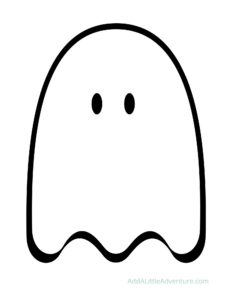 Cute Ghost Outline - Free Printables - Add A Little Adventure