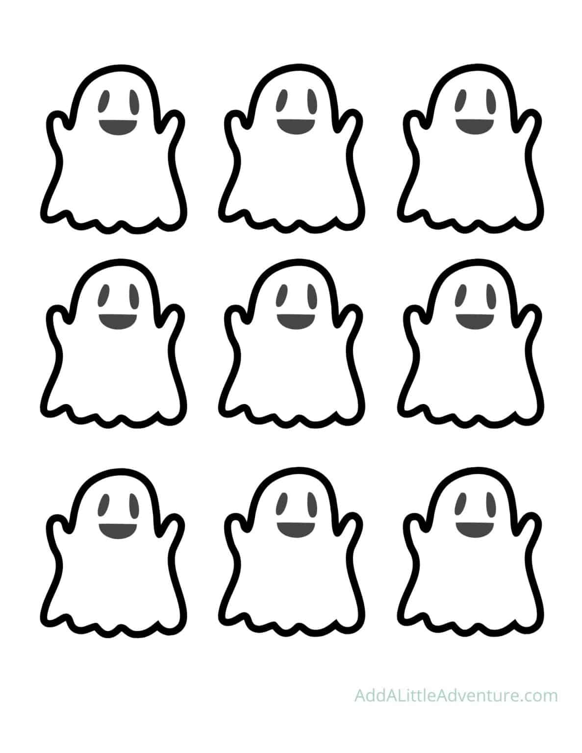 Cute Ghost Outline Free Printables Add A Little Adventure