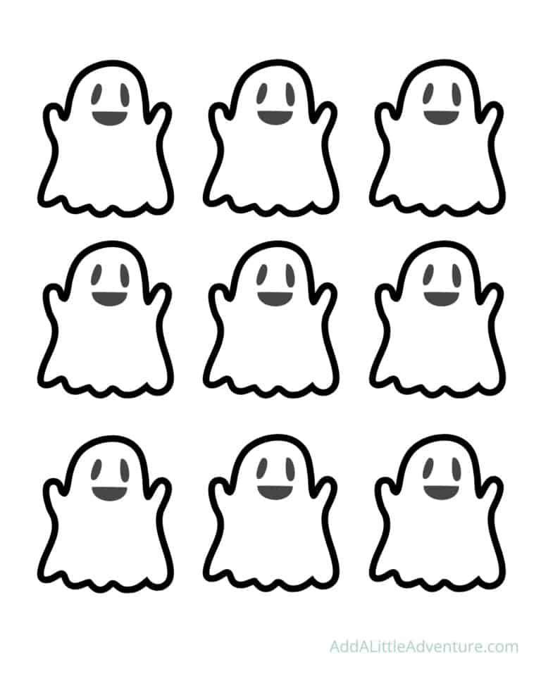 Cute Ghost Outline - Free Printables - Add A Little Adventure